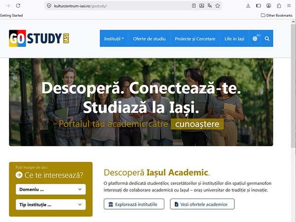 platforma bilingvă „Go Study Iași”